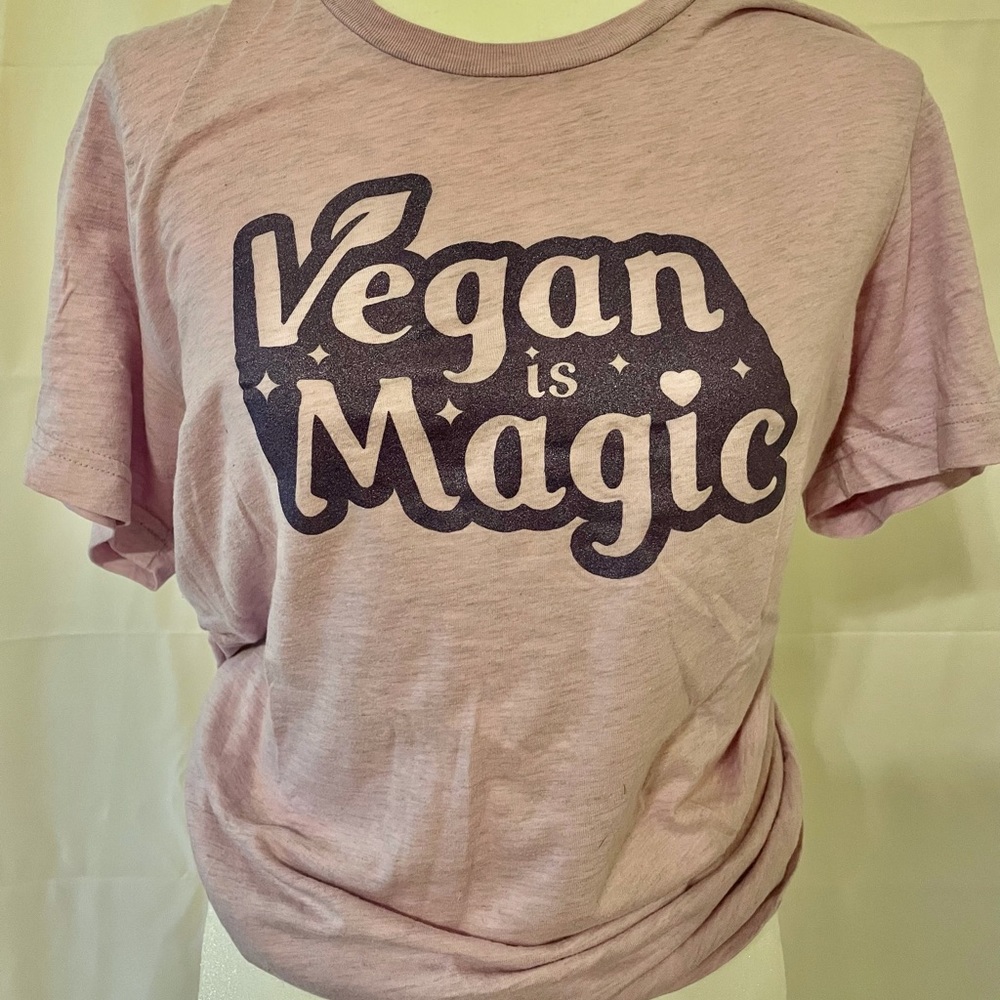 Vegan is magic tee shirt by vegan power company women’s size Medium